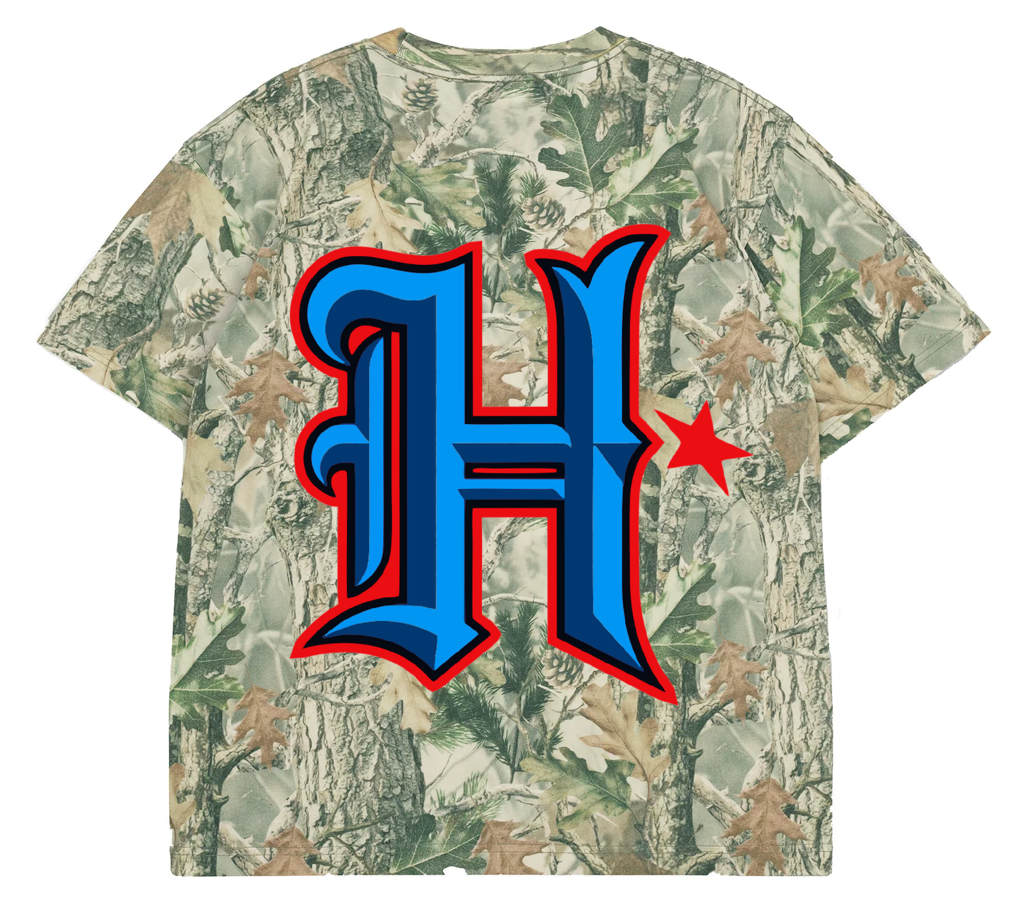 Houston Texans Blue H-Town Camo Tee