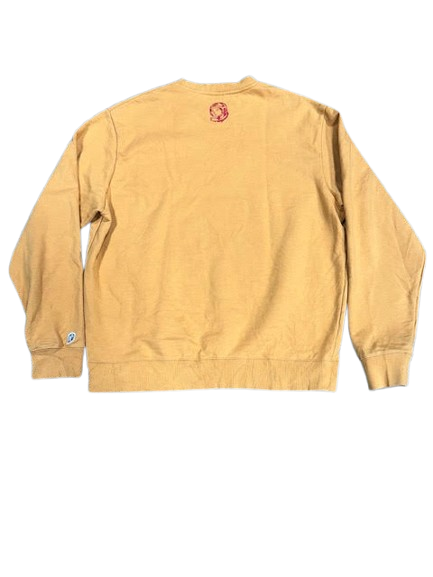 Billionaire Boys Club Tan/Orange Sweatshirt Crewneck Curved Logo - XL (Preowned)