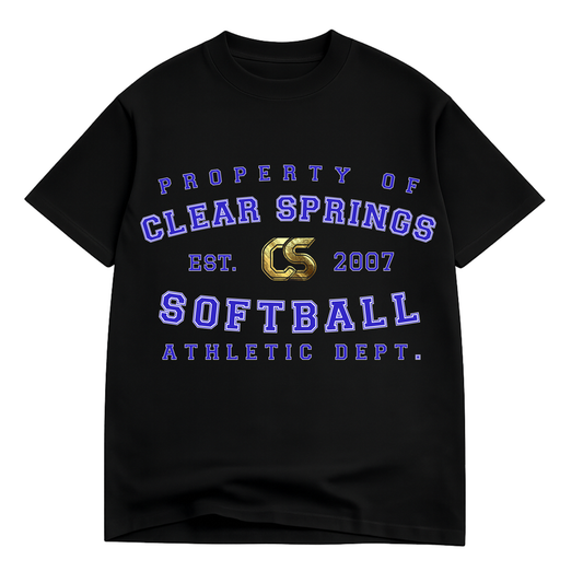 Property of Clear Springs Softball - Premium Oversized Tee (Pre-Order)