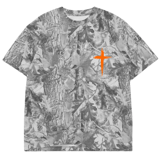 Child of God - Vintage Grey Camo - Orange (Kids)