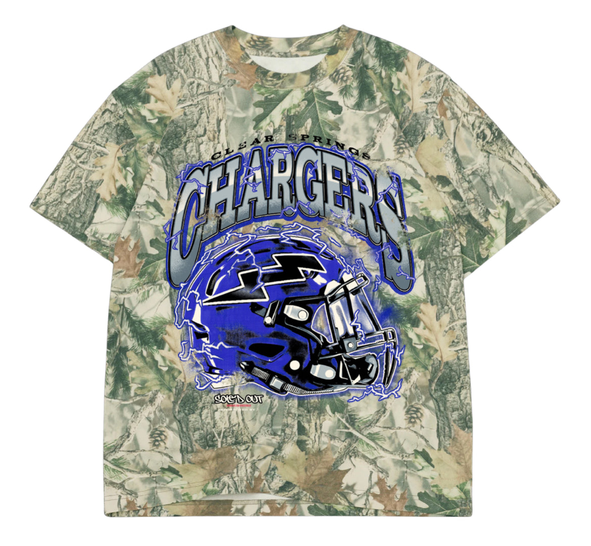 Clear Springs & Sole'd Out Collab. - Vintage Wood Camo - Football Helmet