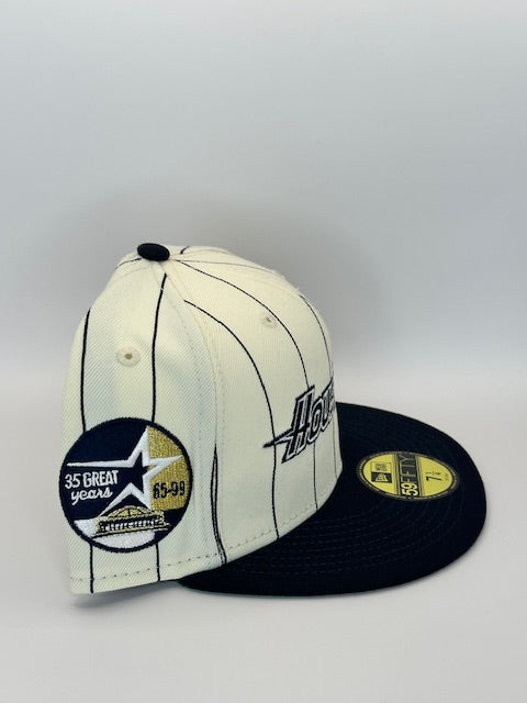 Astros Pin Stripe Cream Navy Blue Gold 35 Grt Yrs