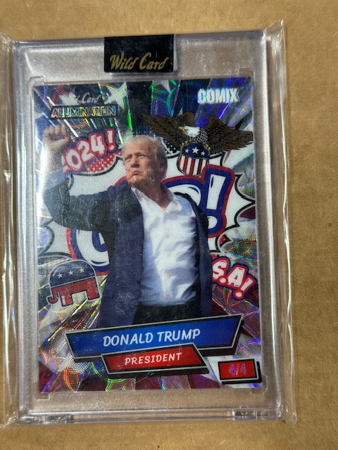 Wild Card Alumination Comix 2024 Donald Trump Trading Card Assassination Attempt 4 of 4