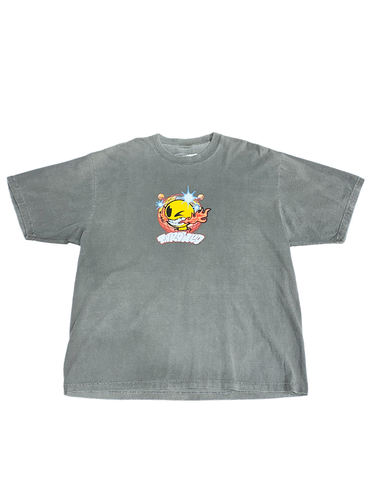 Throwed Flame Logo Tee (Charcoal)