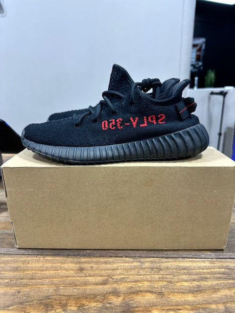 adidas Yeezy Boost 350 V2 Black Red - Size 7.5 (Pre-Owned)