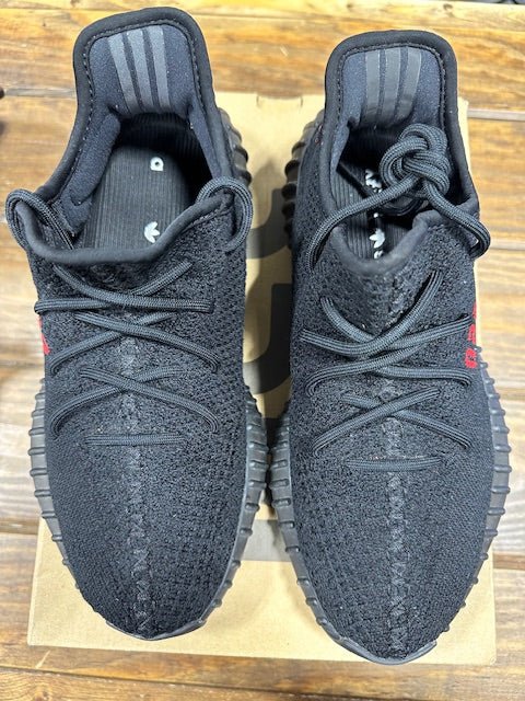 adidas Yeezy Boost 350 V2 Black Red - Size 7.5 (Pre-Owned)