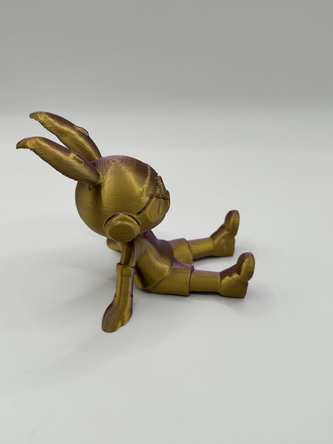 Custom 3D Printed Rabbit X Phone Holder - Purple Gold