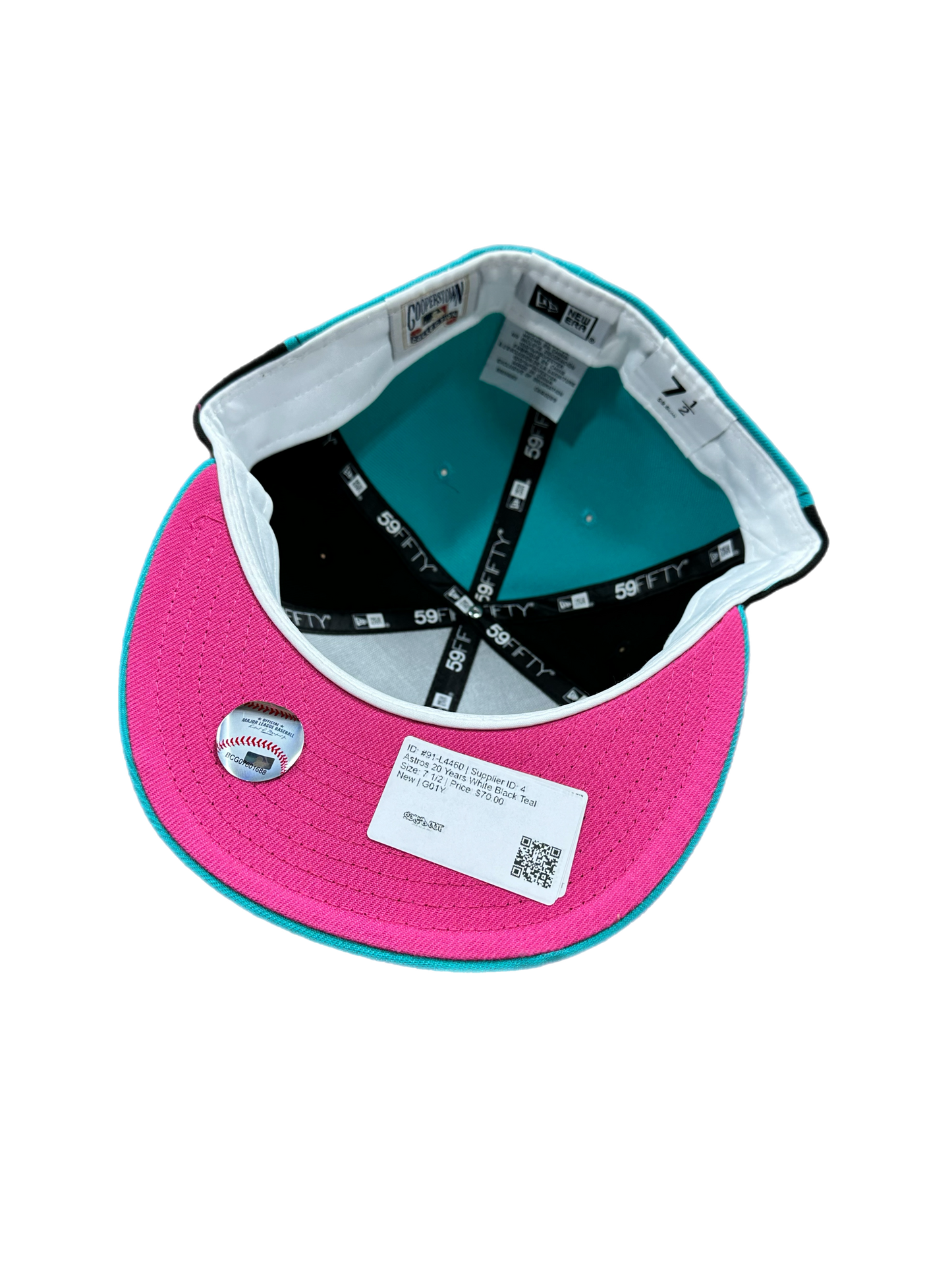 Astros 20 Years White Black Teal