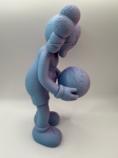 Custom 3D Printed Kaws Heavy World - Purple Grey
