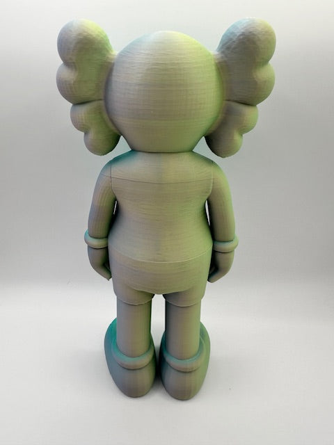 Custom 3D Printed Kaws Large - Green Grey