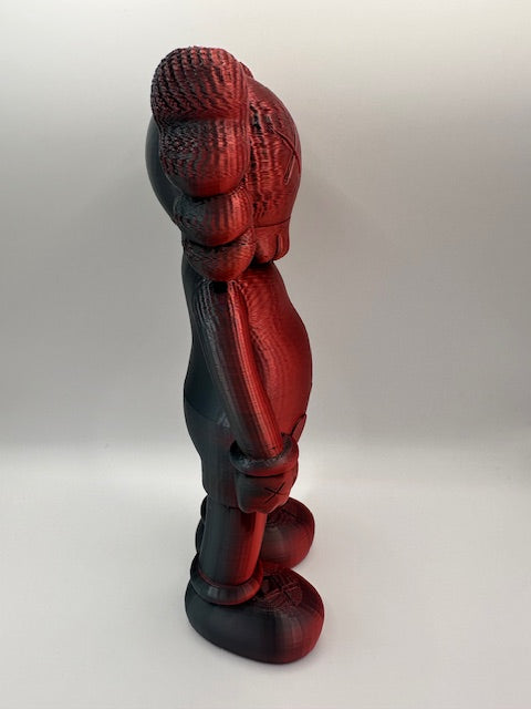 Custom 3D Printed Kaws Large - Red Black
