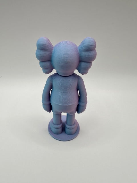 Custom 3D Printed Kaws Small - Purple Grey