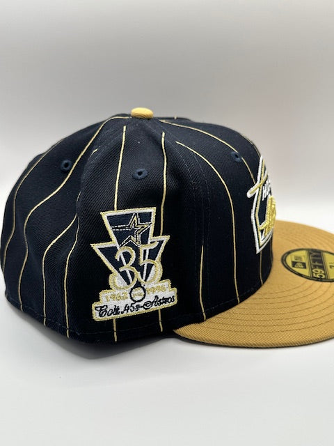 Astros 35 Great Years Gold Stripe Blue Gold