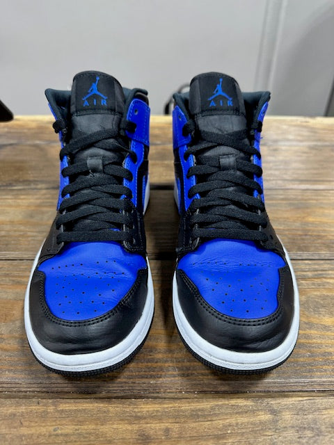Jordan 1 Mid Hyper Royal Tumbled Leather - Size 8 (Pre-Owned - No Box)