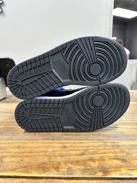 Jordan 1 Mid Hyper Royal Tumbled Leather - Size 8 (Pre-Owned - No Box)