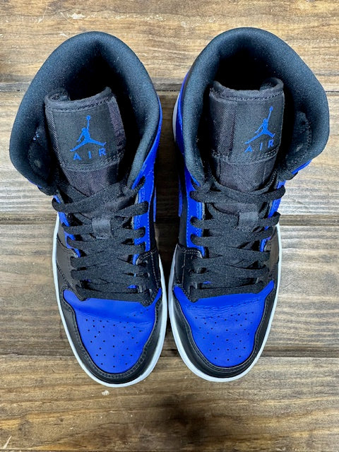 Jordan 1 Mid Hyper Royal Tumbled Leather - Size 8 (Pre-Owned - No Box)