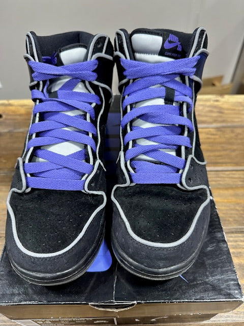 Nike SB Dunk High Black Purple Box - Size 9.5 (Pre-Owned)