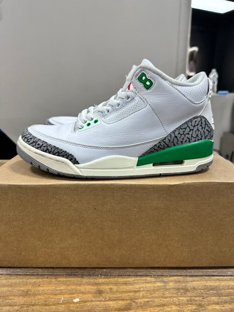 Jordan 3 Retro Lucky Green (W) - Size 9.5W (Pre-Owned - Replacement Box)