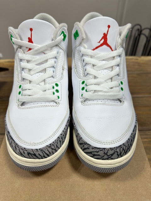Jordan 3 Retro Lucky Green (W) - Size 9.5W (Pre-Owned - Replacement Box)