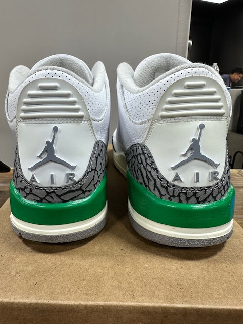 Jordan 3 Retro Lucky Green (W) - Size 9.5W (Pre-Owned - Replacement Box)