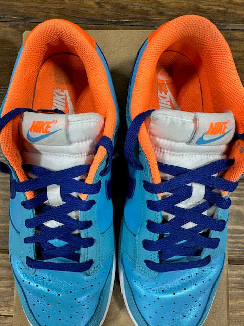 Nike Dunk Low SE Baltic Blue Total Orange - Size 8 (Pre-Owned - Replacement Box)