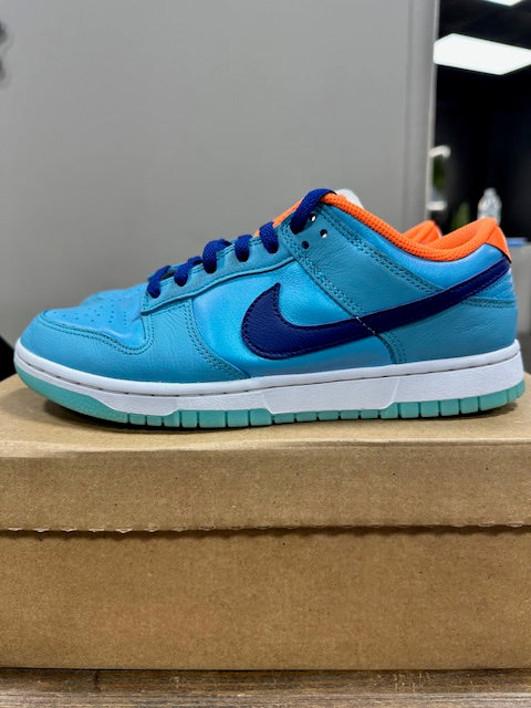 Nike Dunk Low SE Baltic Blue Total Orange - Size 8 (Pre-Owned - Replacement Box)