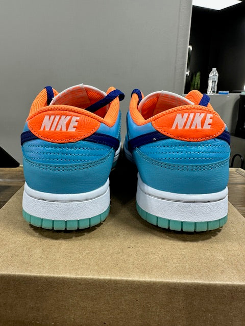 Nike Dunk Low SE Baltic Blue Total Orange - Size 8 (Pre-Owned - Replacement Box)