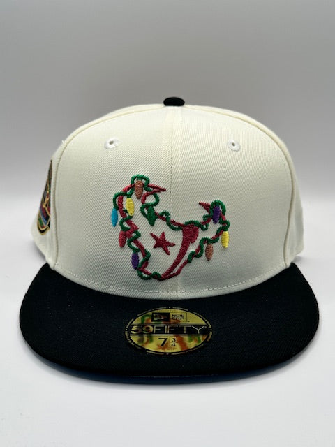 Houston Texans Christmas Lights 2000 Inaug Season Cream Black