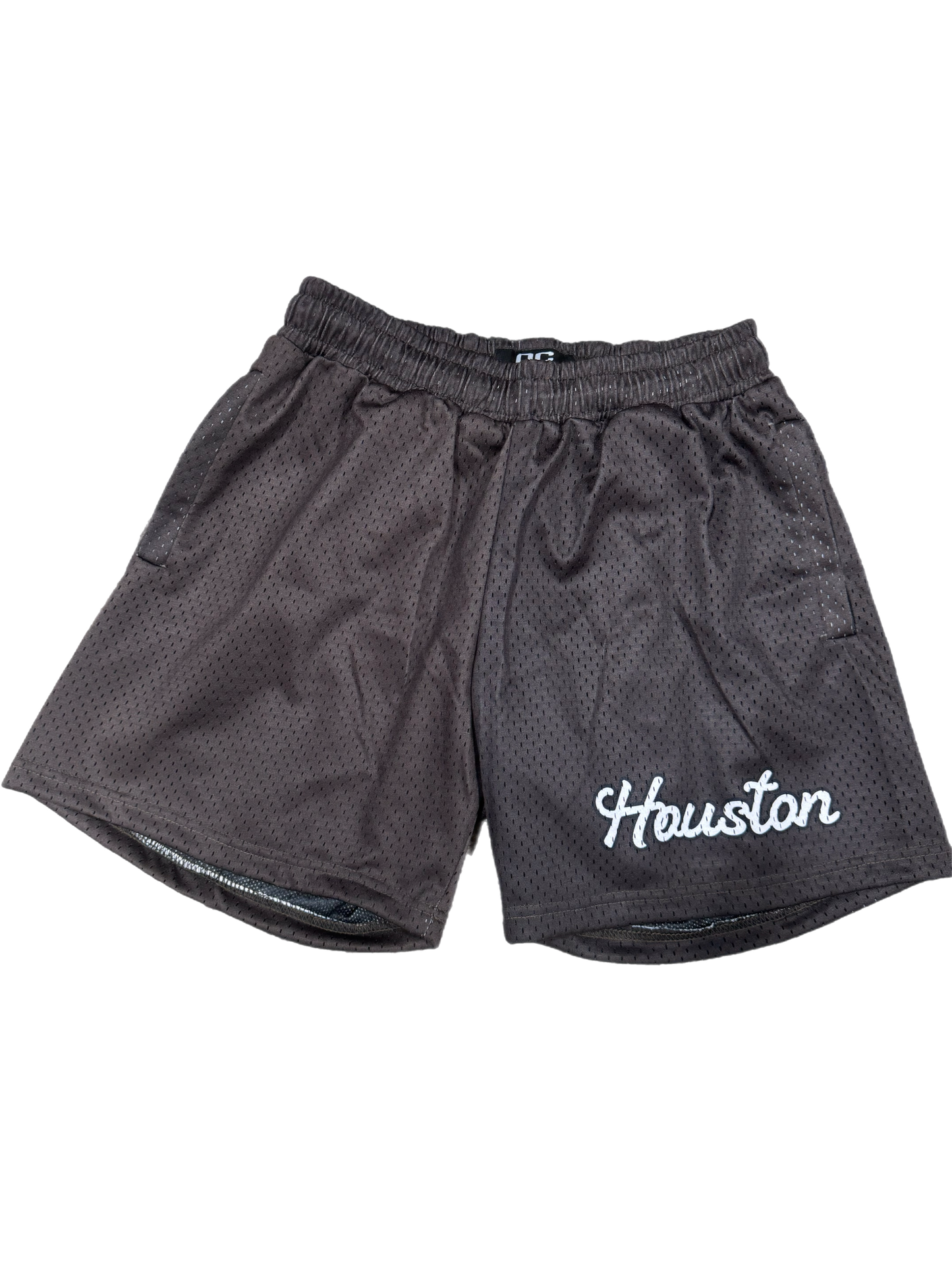 Ourselves Clothing - Brown Cursive Houston Mesh Shorts