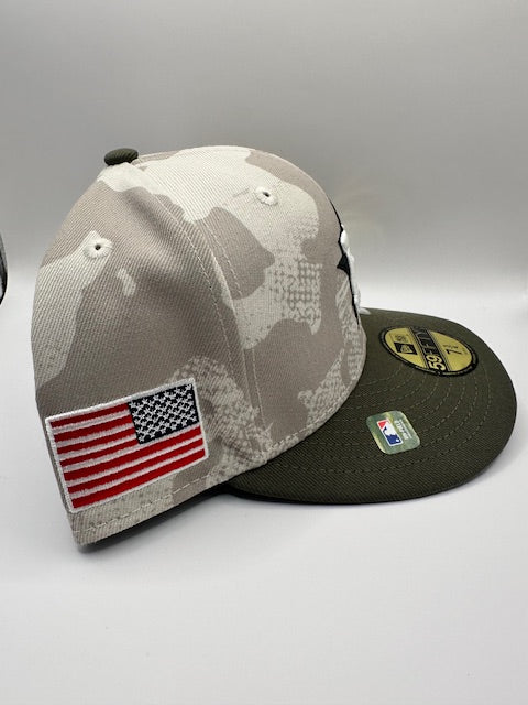 Houston Astros Light Camo American Flag Pre-Curved