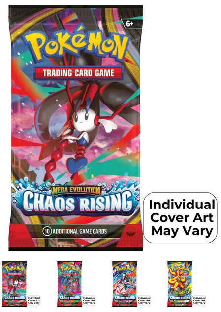 2026 Pokémon Mega Evolution Chaos Rising Booster Pack (Artwork May Vary)