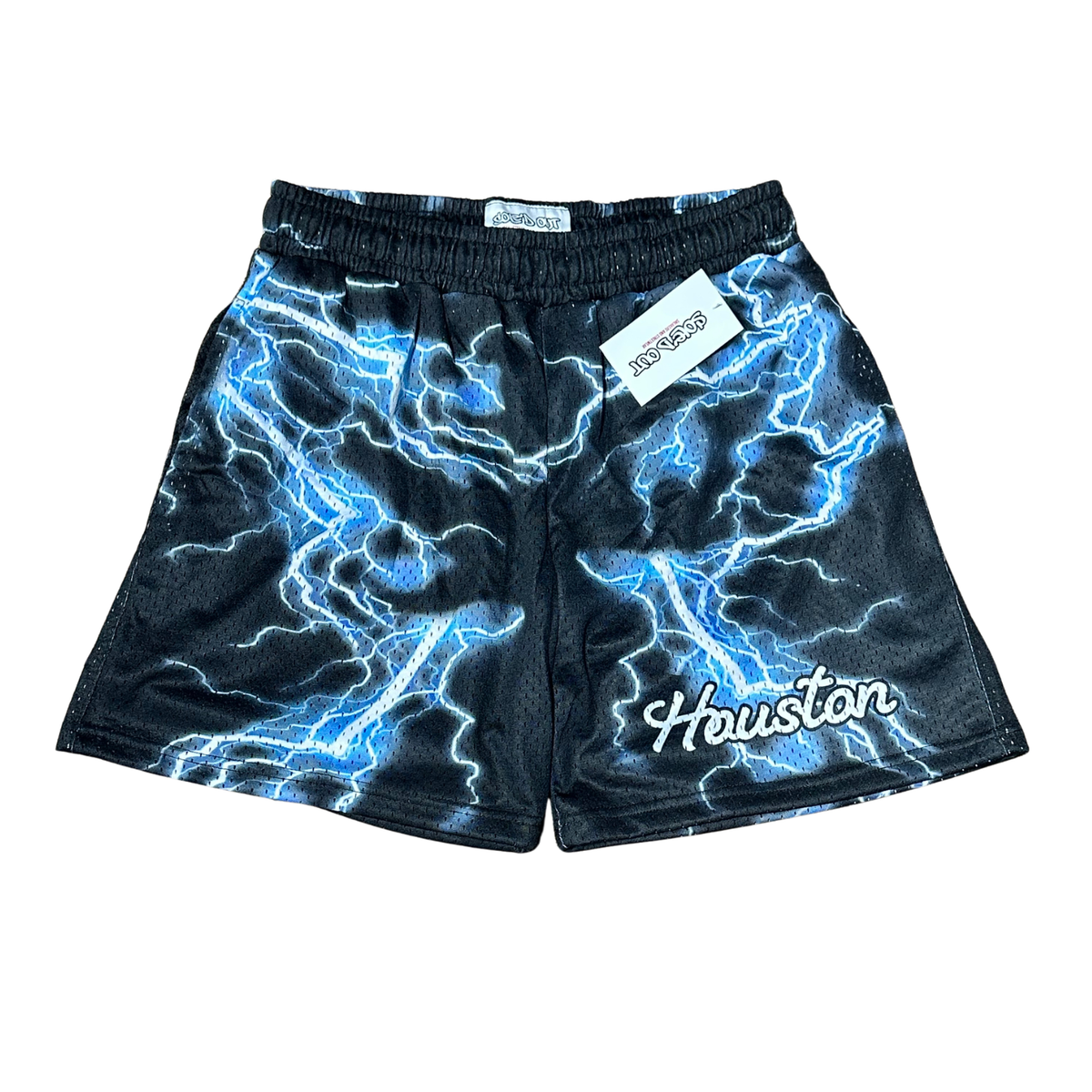 Houston Lighting Bolt Mesh Shorts - Black