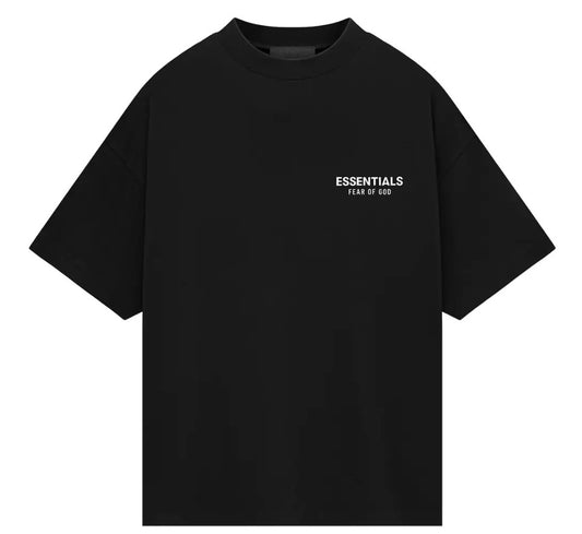 Fear of God Essentials Jersey Crewneck T-Shirt - Black