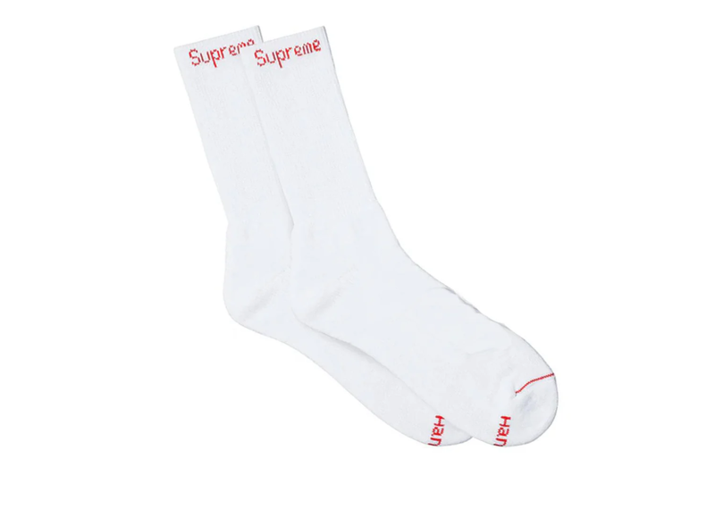 Supreme Hanes Socks (1 Pair) - White