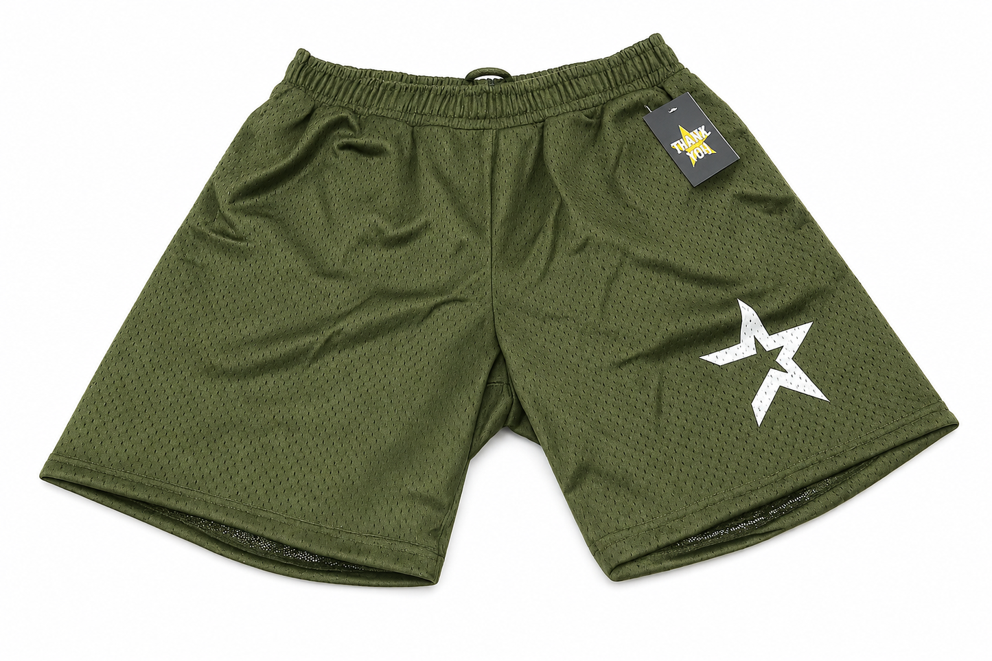 Olive Open Star Shorts
