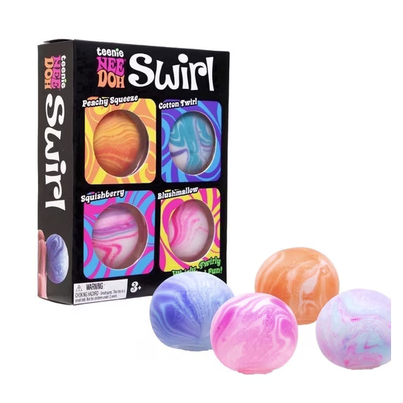 NeeDoh Teenie Swirl Squishy Fidget Toy Set of 4