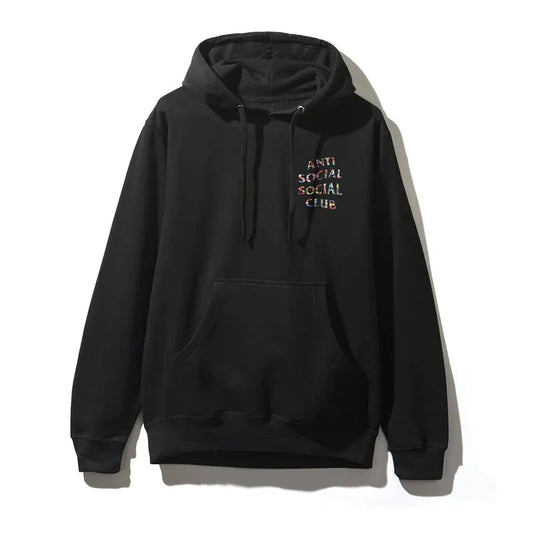 Anti Social Social Club Flag Hoodie Black