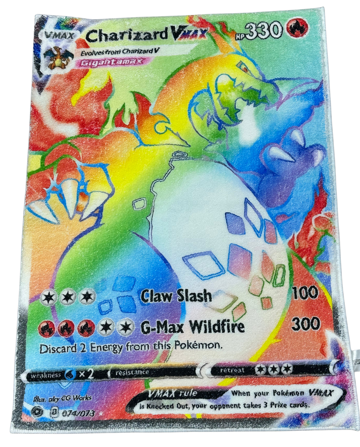 Pokémon Sword & Shield Champion's Path Charizard VMAX Secret Rare Rug - Rugs of LA - 30" by 21.5"