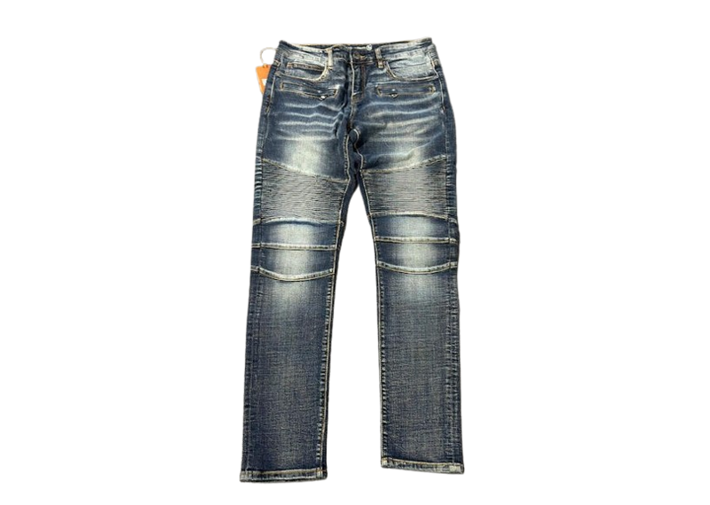 Crysp Denim Jeans - Blue Zipper