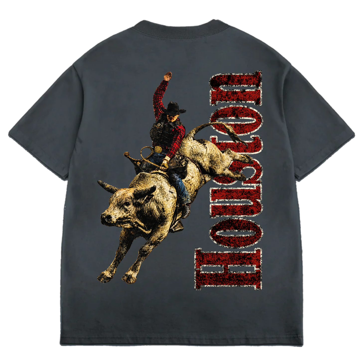 Houston Bull Rider - Washed Vintage Grey