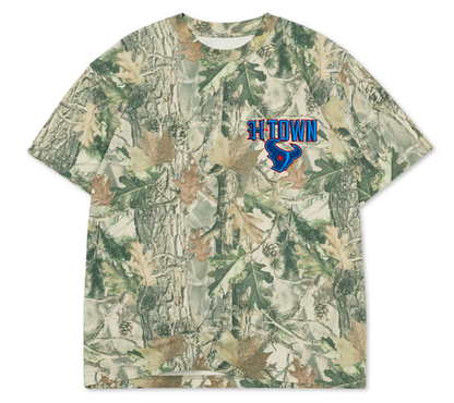 Houston Texans Blue H-Town Camo Tee
