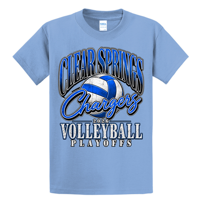 Clear Springs 2026 Volleyball Playoff Tee - Baby Blue Team Edition (Pre-Order)