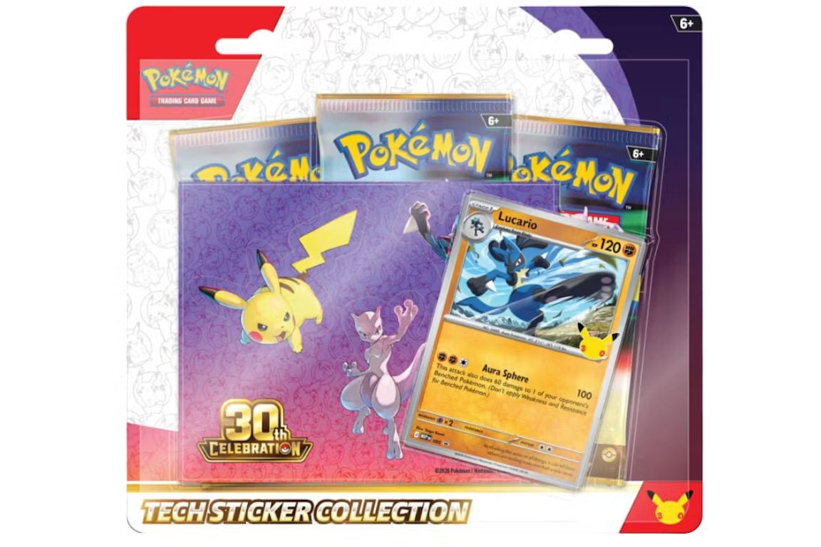 2026 Pokémon Mega Evolution 30th Celebration Tech Sticker Collection : Lucario Promo