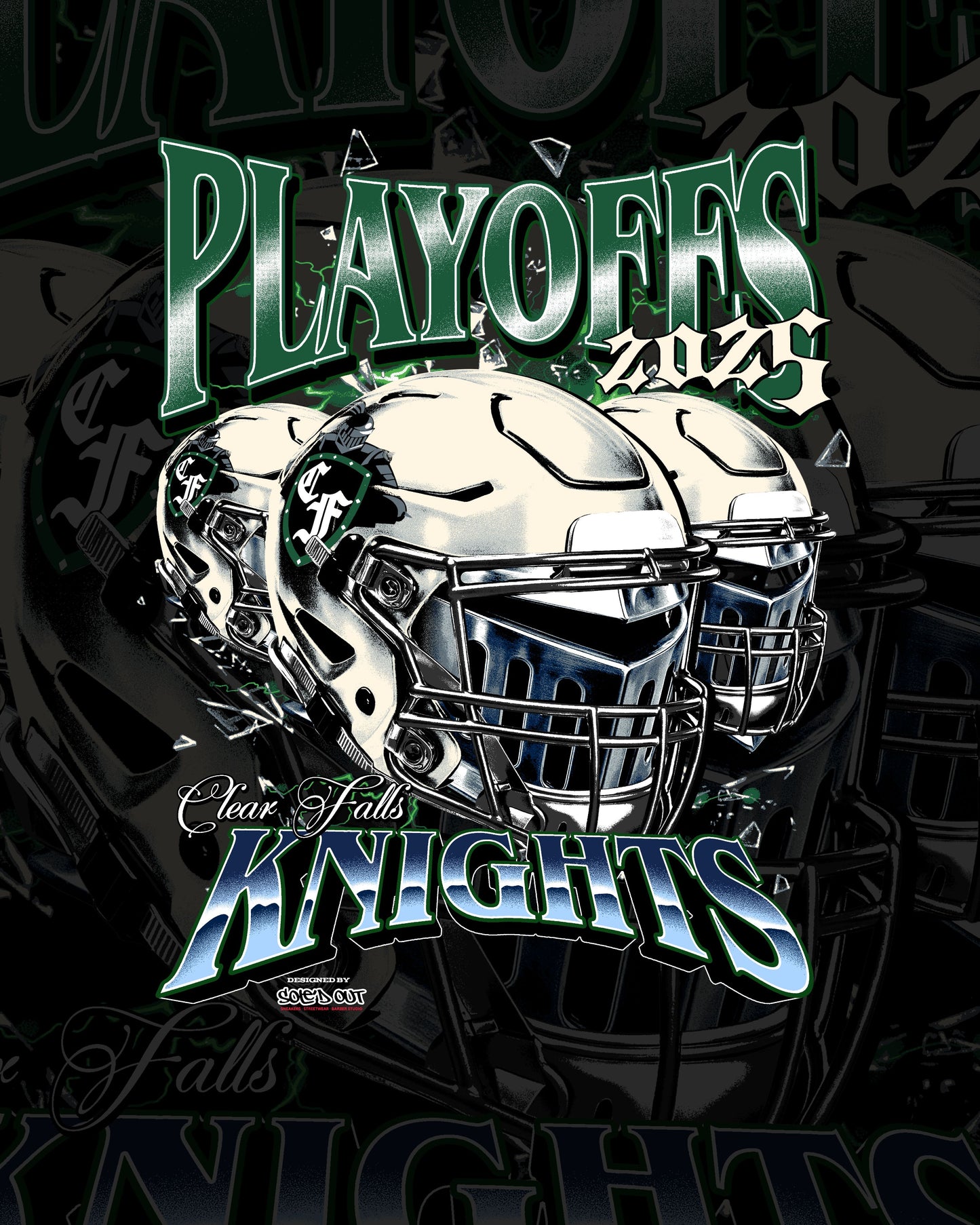 Clear Falls Varsity Football Playoff Long Sleeve - Black