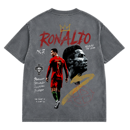 Cristiano Ronaldo (CR7) - 2026 FIFA World Cup Team Portugal - Washed Grey