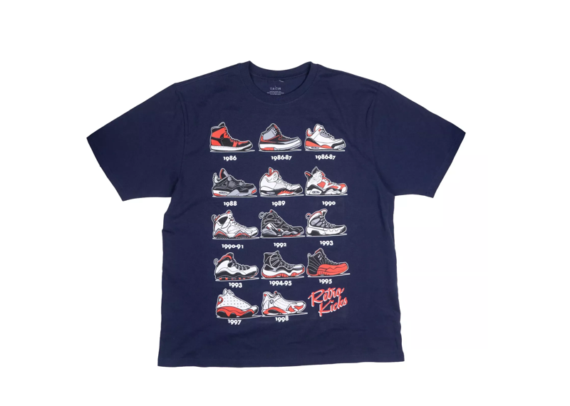 Air Jordan Retro Kicks Tee Navy