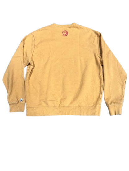 Billionaire Boys Club Tan/Orange Sweatshirt Crewneck Curved Logo - XL (Preowned)