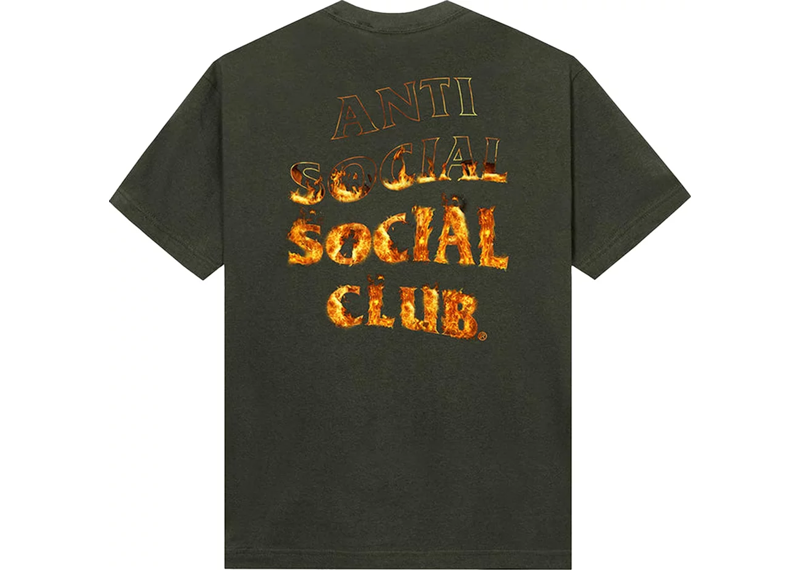 Anti Social Social Club A Fire Inside Tee Olive