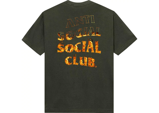 Anti Social Social Club A Fire Inside Tee Olive