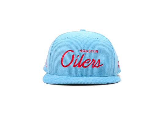 New Era Houston Oilers 9Fifty Snapback (Sky Blue Corduroy)